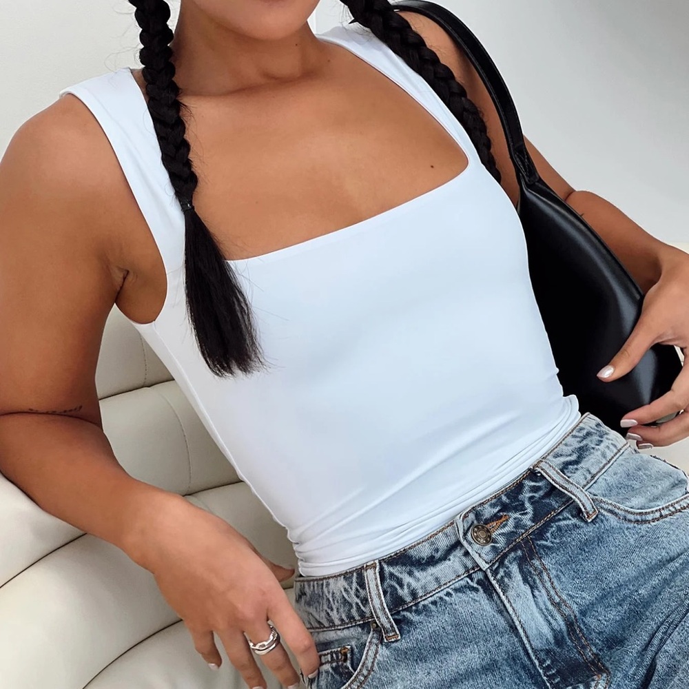 Princess Polly White Tank Top